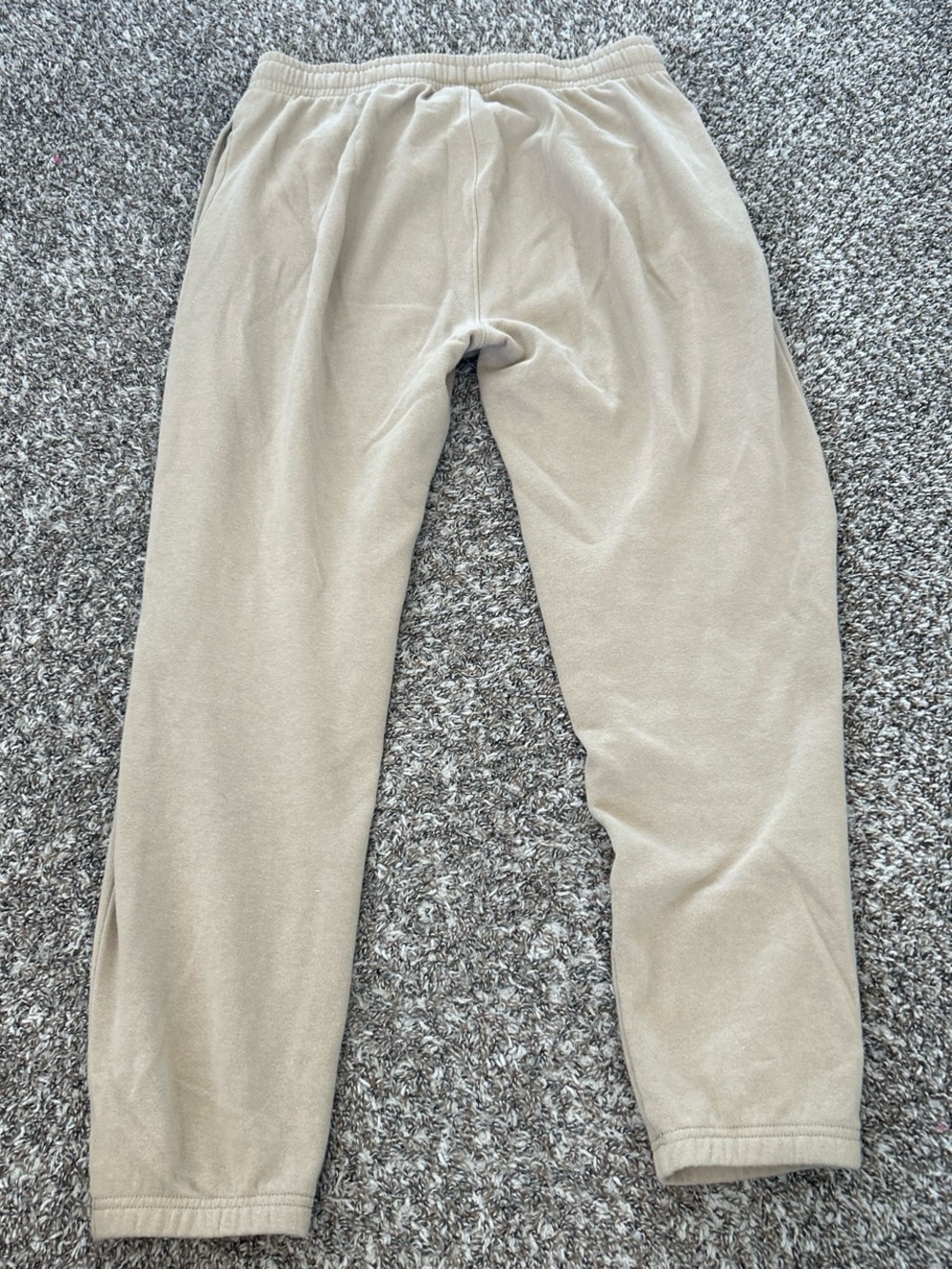 Neutral Beige Drawstring Sweatpants - Picture 2 of 2